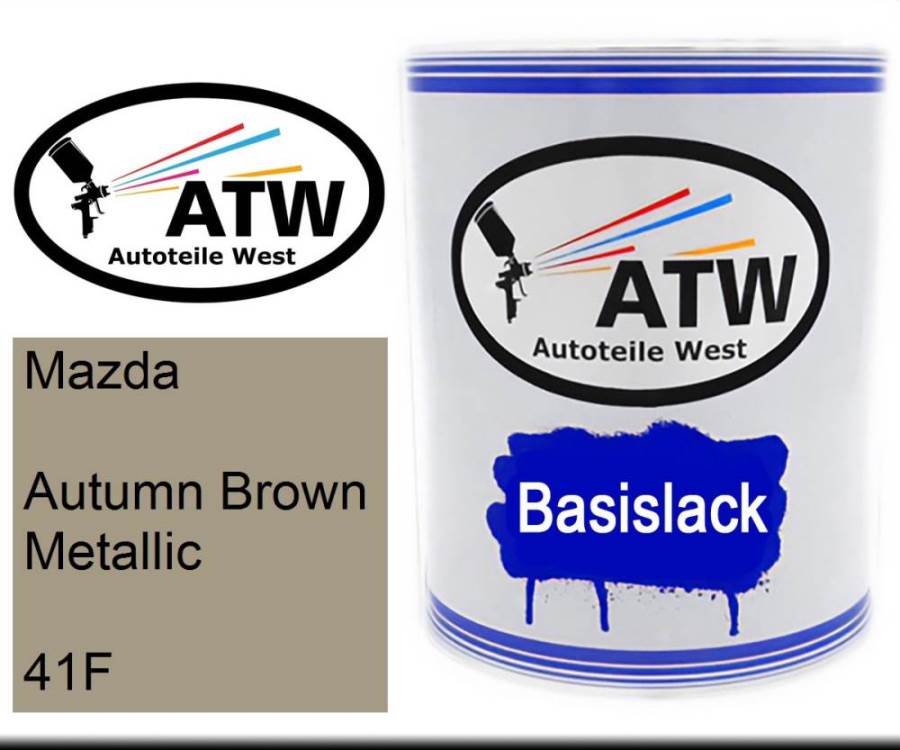 Mazda, Autumn Brown Metallic, 41F: 1L Lackdose, von ATW Autoteile West.